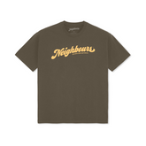 NGHBRS "SEVENTIES" MILITARY GREEN T-SHIRT