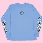 flayon cow longsleeve blue