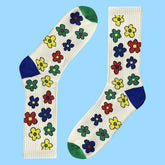 flower socks natural