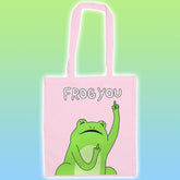 frog you totebag pink