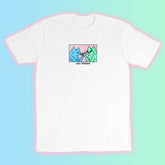 hand shake tee white