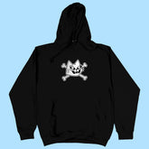 skullcat hoodie black