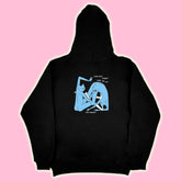the cut hoodie black