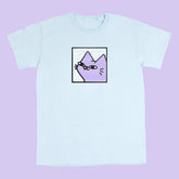 tobba scribble tee light blue