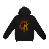 Chiel Bright Swirl Hoodie in Black