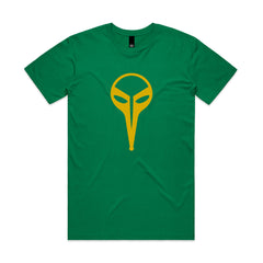 Haagse Kraai. De Kraaien Groen T-shirt met een Gele Kraai