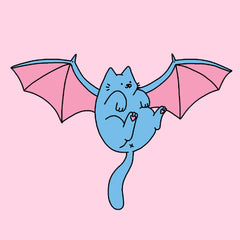 batcat hoodie pink