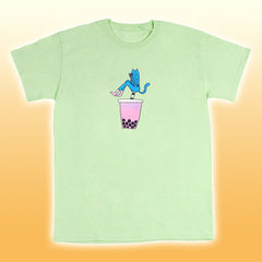 boba tee light green