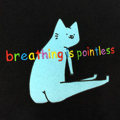 breathing is pointless tee black