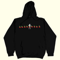 cherry hoodie black