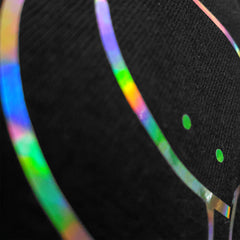 frog holo croptop black