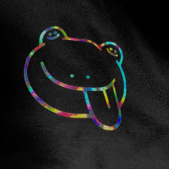 frog holo croptop black