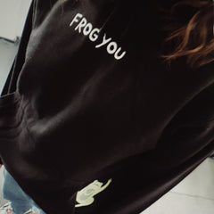 frog you hoodie black