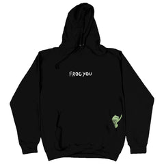 frog you hoodie black