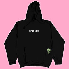 frog you hoodie black