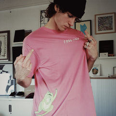 frog you tee pink
