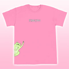 frog you tee pink
