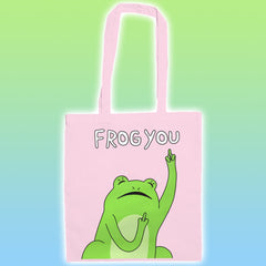 frog you totebag pink