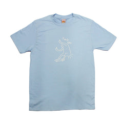 fuck off tee light blue