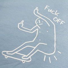 fuck off tee light blue