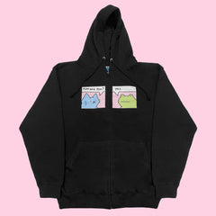 how R u zip hoodie black