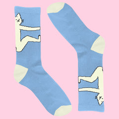 hugger socks blue