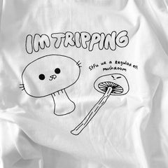 mushroom tee white