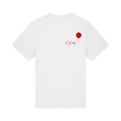 red balloon oversized t-shirt, white