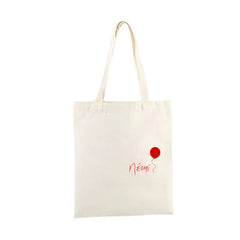 red balloon tote bag, off-white