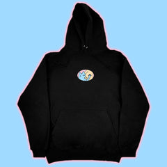 oval booty hoodie black