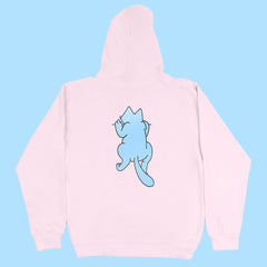paw off hoodie light pink