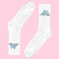 paw off socks white