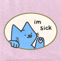 sick of you tee light pink