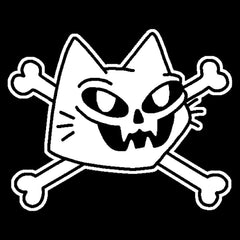 skullcat hoodie black