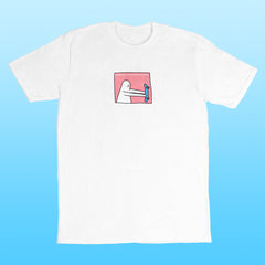 something tee white