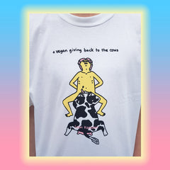 vegan cow tee