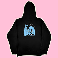 the cut hoodie black