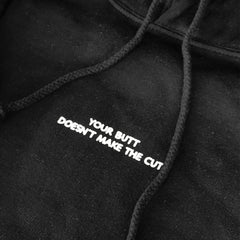 the cut hoodie black