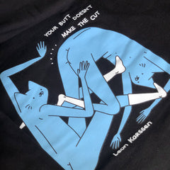 the cut hoodie black